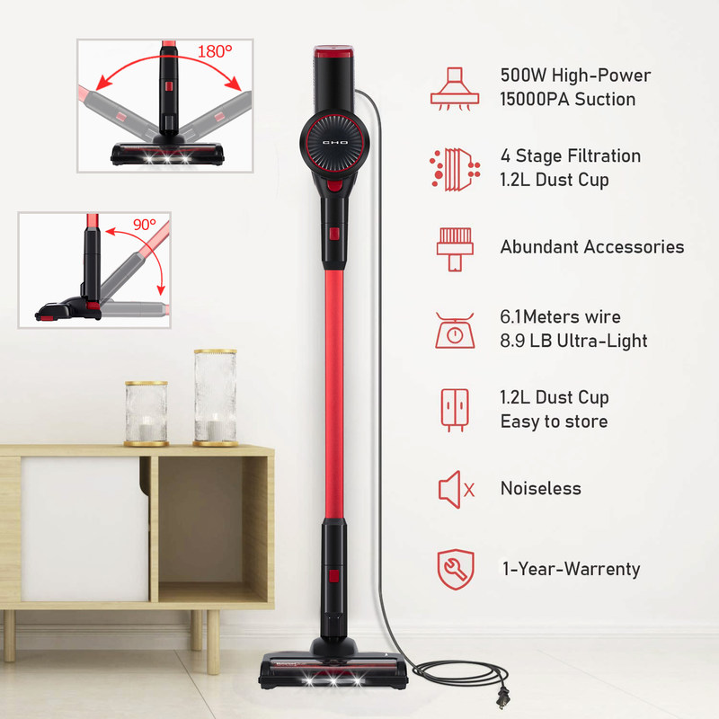 220V Lightweight Upright Corded Vacuum Cleaners , 2 In 1 Handheld