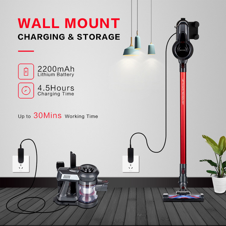 C17 Li Ion Handheld Stick Vacuum Cleaner , Cordless Vacuum For Tile Floors