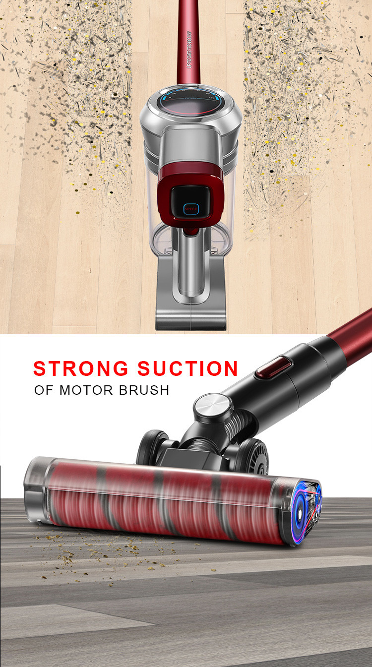 22Kpa Li Ion Powerful Cordless Vacuum Cleaner , Lightweight Stick